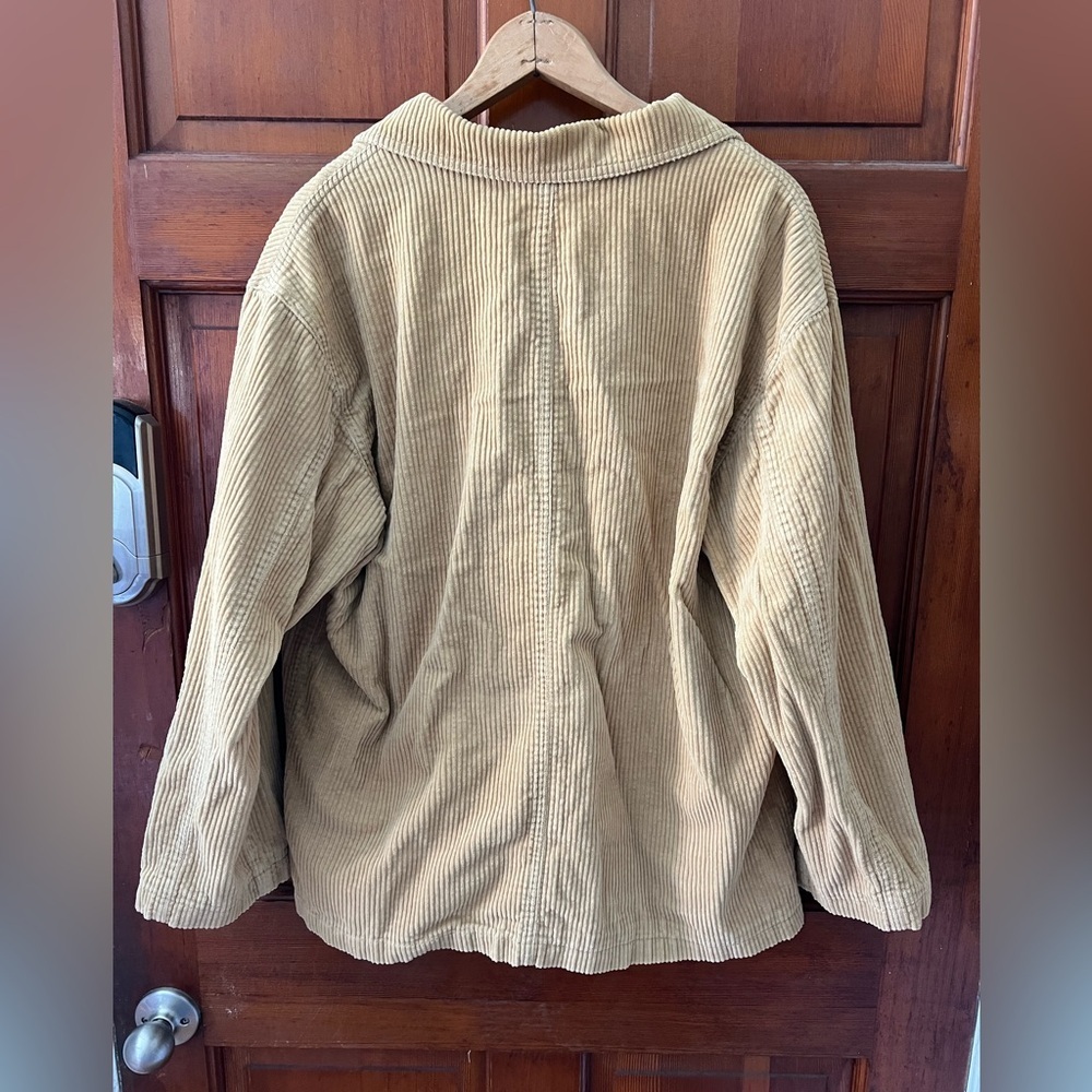 Vintage Liz Claiborne Lizwear Camel Corduroy Chore Jacket Large Oversized - Picture 9 of 11